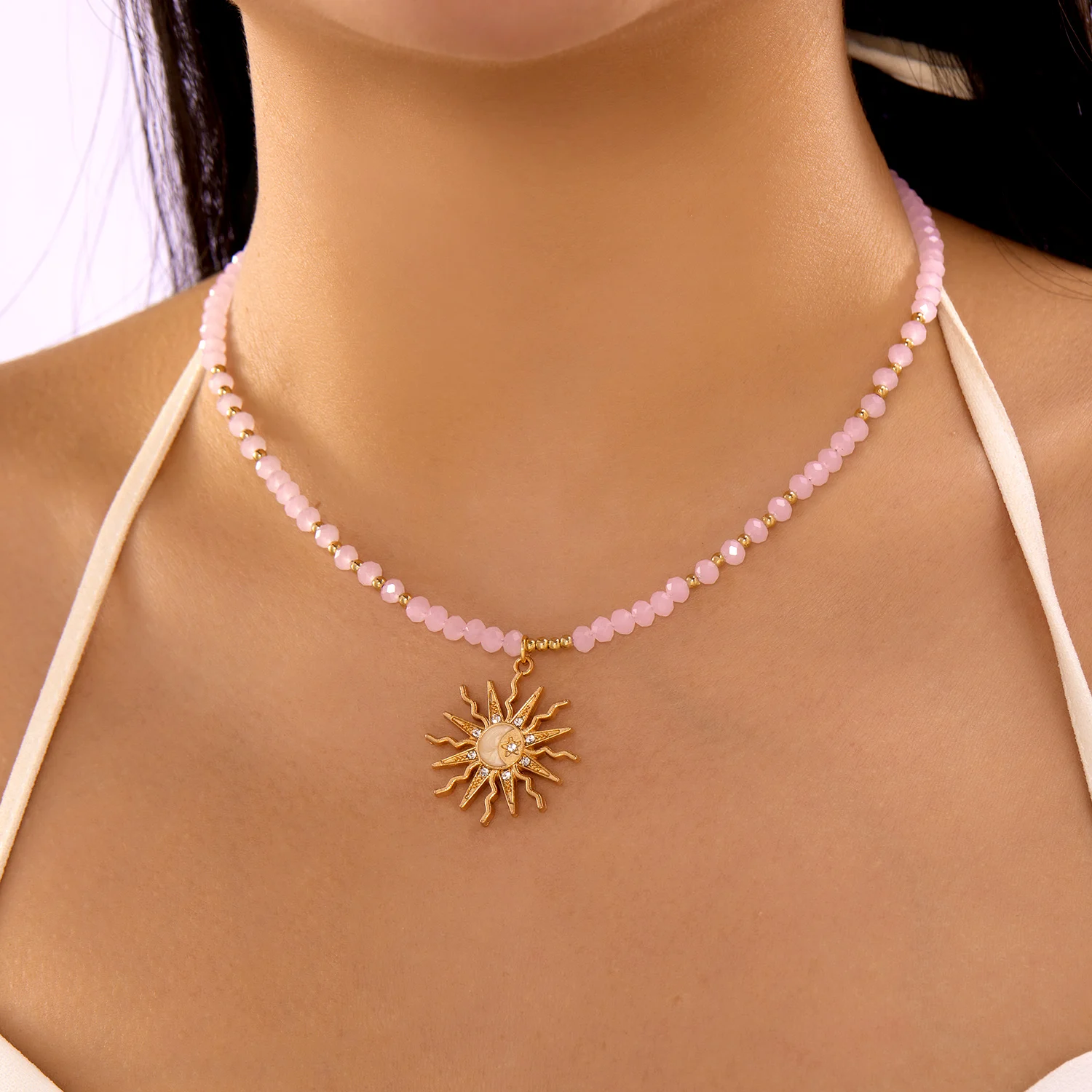 Mode Metall Sun Star Anhänger Halsketten für Frauen Böhmischen Bunte Perlen Kette Halsketten Handgemachte Exquisite Schmuck Geschenke – Detail 16