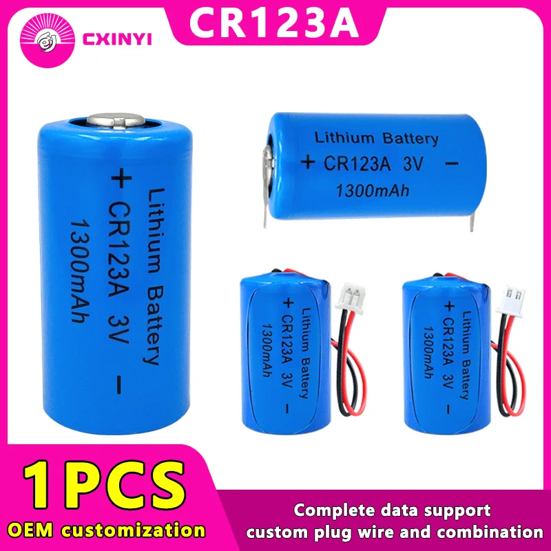 

Cxinyi CR123A CR17345 DL123A Lithium Battery 3V Olympus Camera Toilet Urinal Sensor Intelligent Smoke Detector Customizable Plug