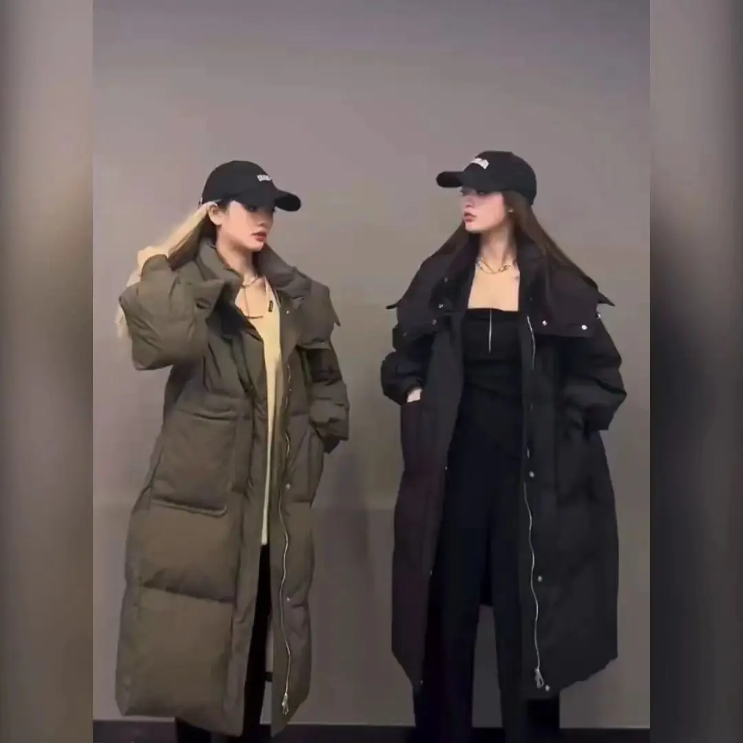 

Puffer Parkas Woman Winter Coats Womens Cold-Weather Suitable Cotton-Padded Thick Warm Hooded Long-Sleeved Fashion Casual Ladies