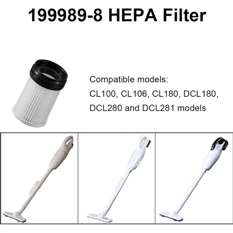 استبدال فلتر BMBY-HEPA للمكانس الكهربائية CL106، DCL180، DCL280 وDCL281 - رقم الجزء 199989-8 1914X6-2 موديل #5