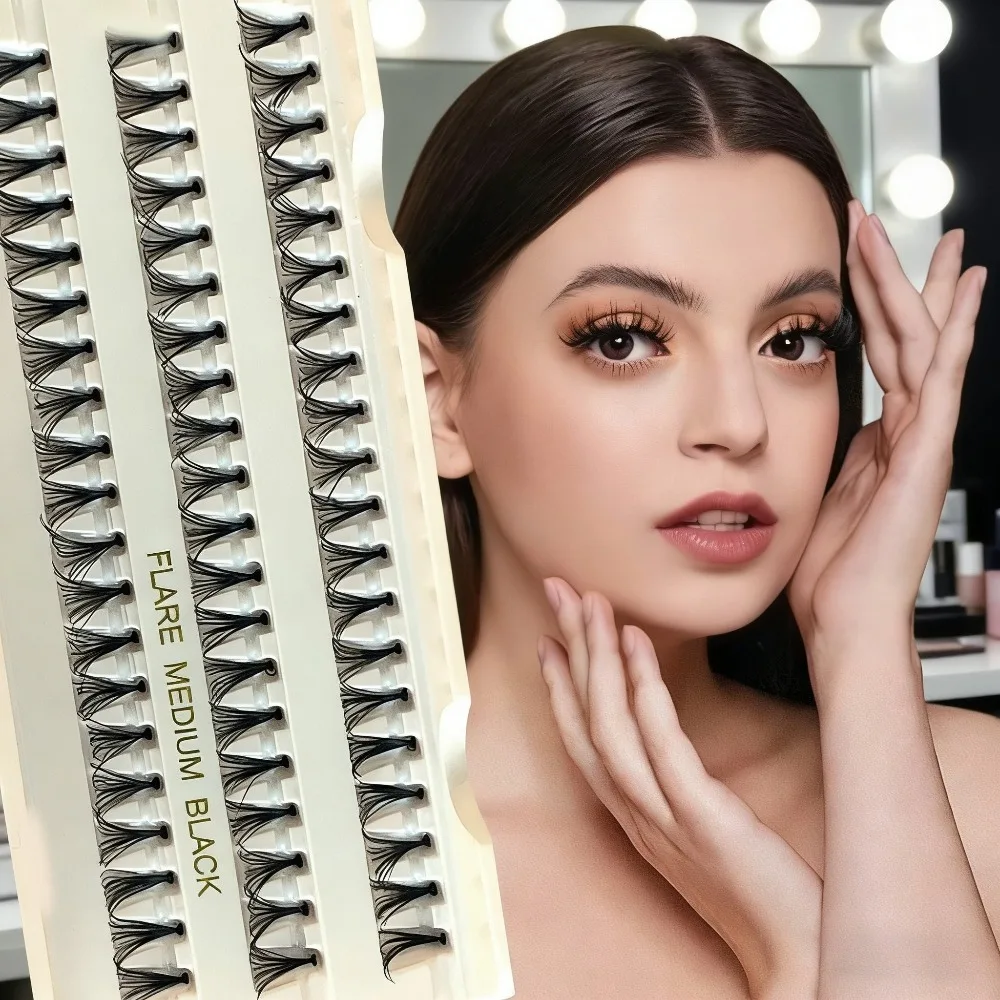 韓国風つけまつげキット（グルーとピンセット付き）で自然なふんわり感を実現