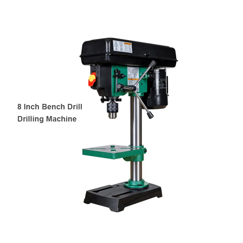 8 Inch Pure Copper Wire Speed Control Bench Drill Drilling Machine 50mm Desktop Drill Woodworking Bench Drill 220V/50HZ