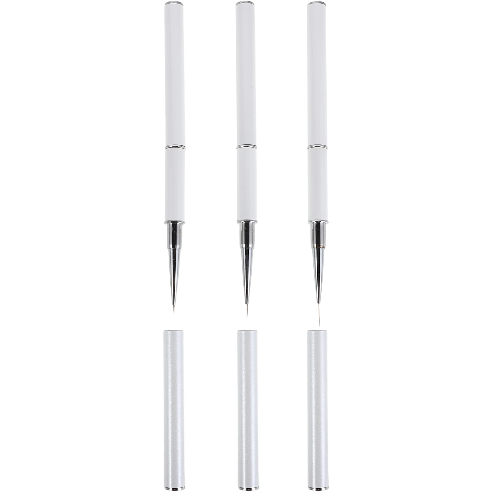 

3pcs Dual-Ended Art Brush Liner Dotting Pen Soft Bristles Salon-Ready Tools Painting Sculpting Manicure Brushes For Nails Nail