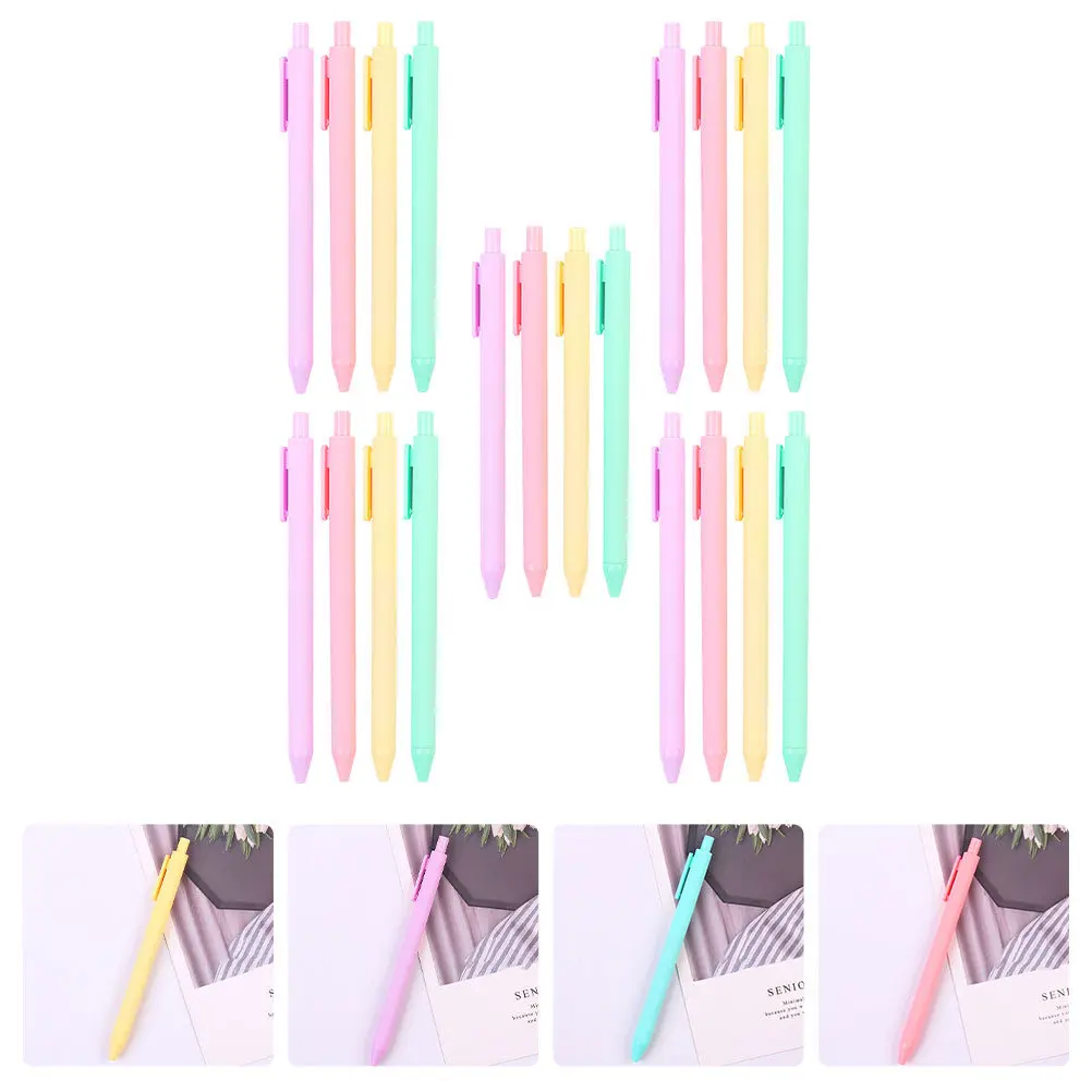 

Набор из 20 гелевых ручек в стиле макарон: выдвижные, с плавным письмом, матовым покрытием и удобным захватом, пластиковые шариковые ручки для офиса