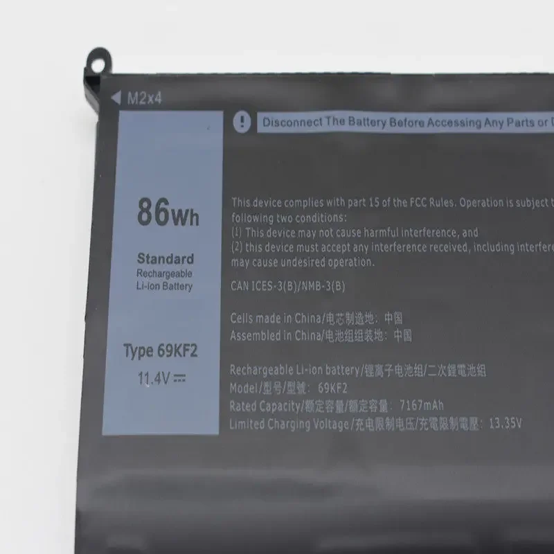 

69KF2 86Wh Battery for Dell XPS 15 9500 Precision 5550 Alienware M15 R3 G15 5510 (Replaces 8FCTC M59JH) with Tools