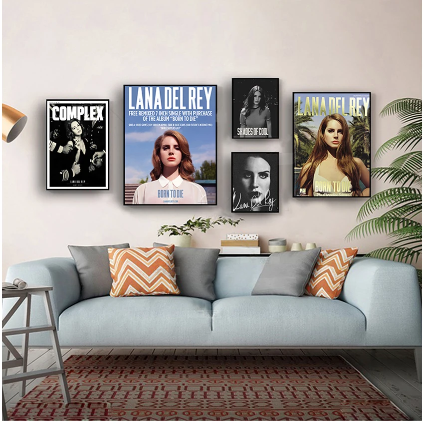 And Prints Unframed Decorative Pictures Lana Del Rey Pop Art Wall Art Canvas Painting Poster For Home Decor Posters