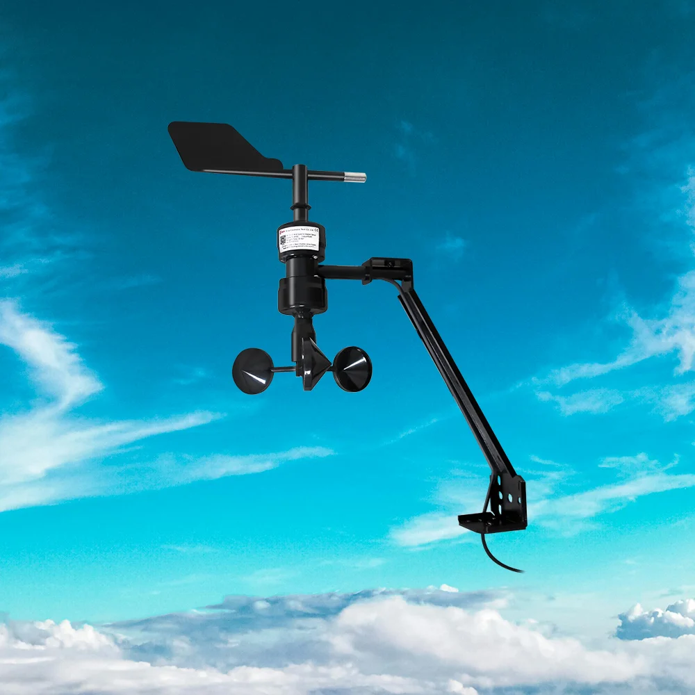 

Hot Sale Rika RK120-01 IP65 Waterproof Digital Output Mechanic Wind Vane Anemometer for Marine Weather ing