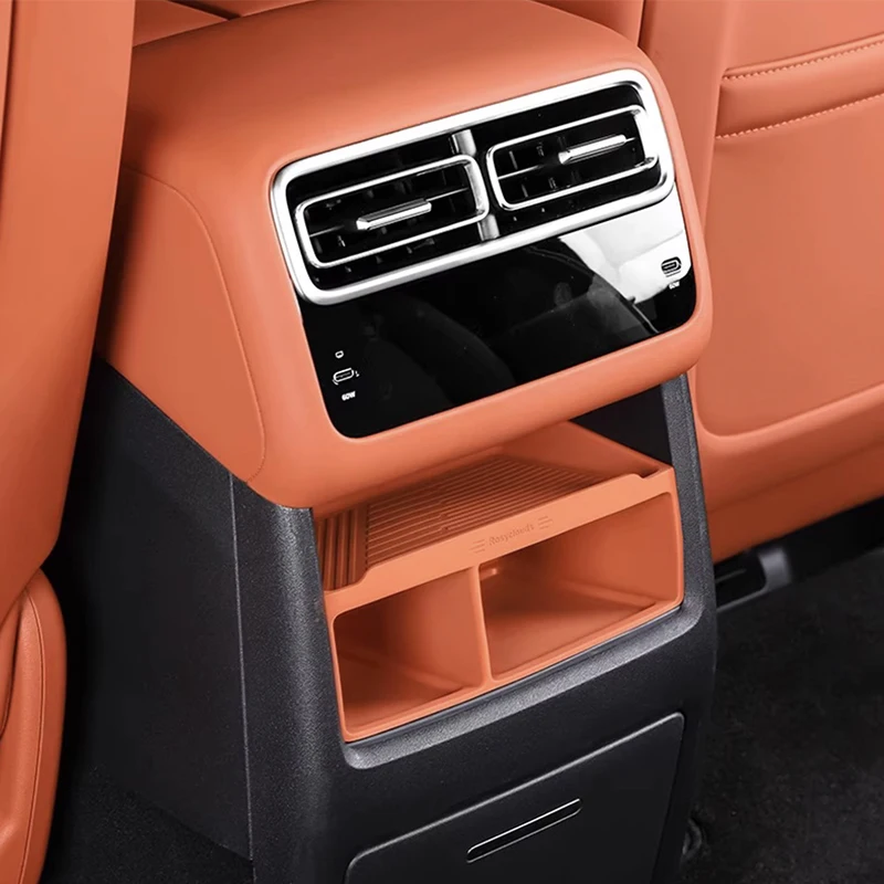 For Leading Ideal LiXiang 2023 2024 L6 L7 L8 Rear Air Outlet Silicone Storage Box Interior Accessories