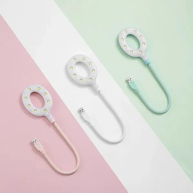 1 Pc Usb Led Nagellamp Draagbare Buigbare UV-Droger 8 Leds Opvouwbaar Baklicht Voor Uitharding Vinger Nail Art Salon Gereedschap