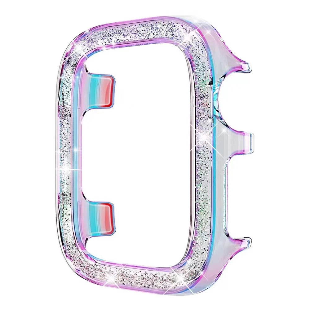 

For Apple Watch Ultra 3 49mm / 2 49mm / Ultra 49mm Hard PC Watch Case Glitter Design Watch Protector - Multi-color