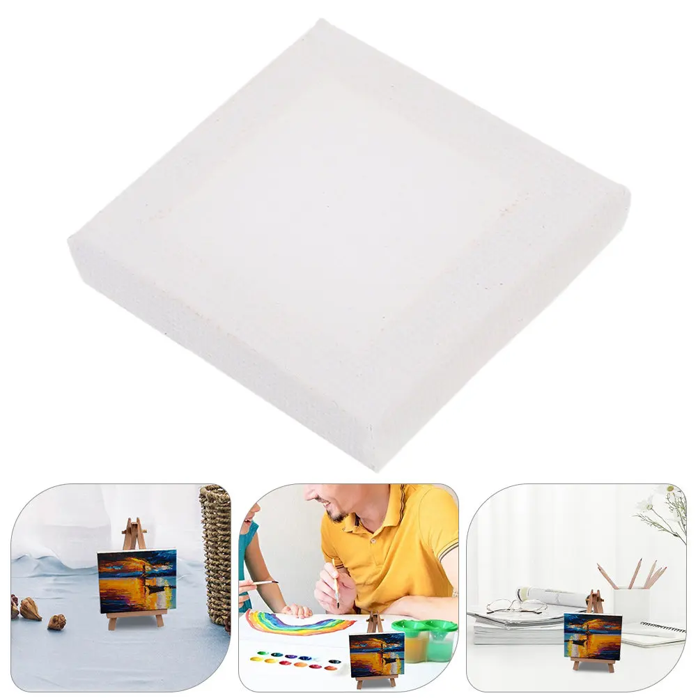 20Pcs Oil Painting Frames Mini Cotton Canvas Sturdy Small Paint Canvas for DIY Adults Home Decoration Small Canvases