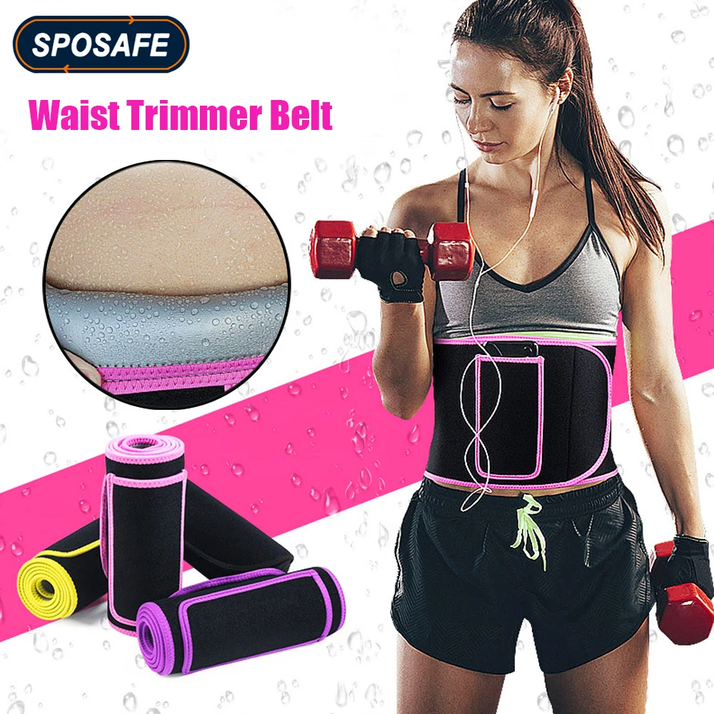 Sports Waist Trimmer Belt Adjustable Waist Trainer Slimming Weight Loss Belly Fat Burner for Body Shaping Men and Women