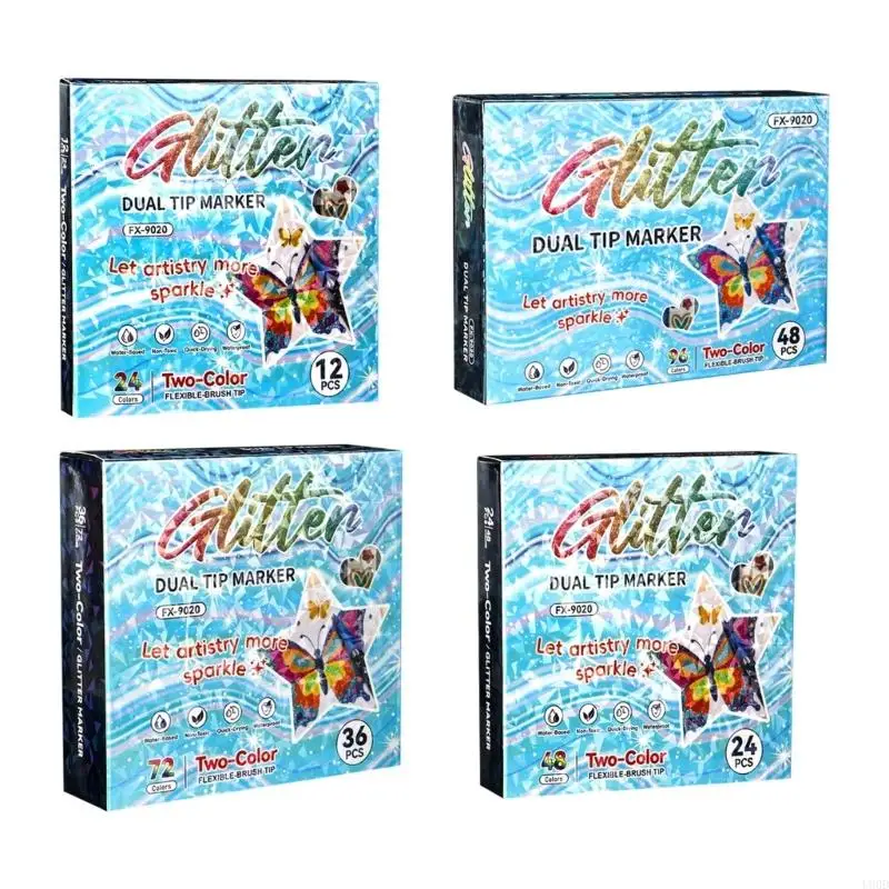 

2025 New Acrylic Markers Brush Pens With Soft Brush Tips For Kids Drawing Craft Activity