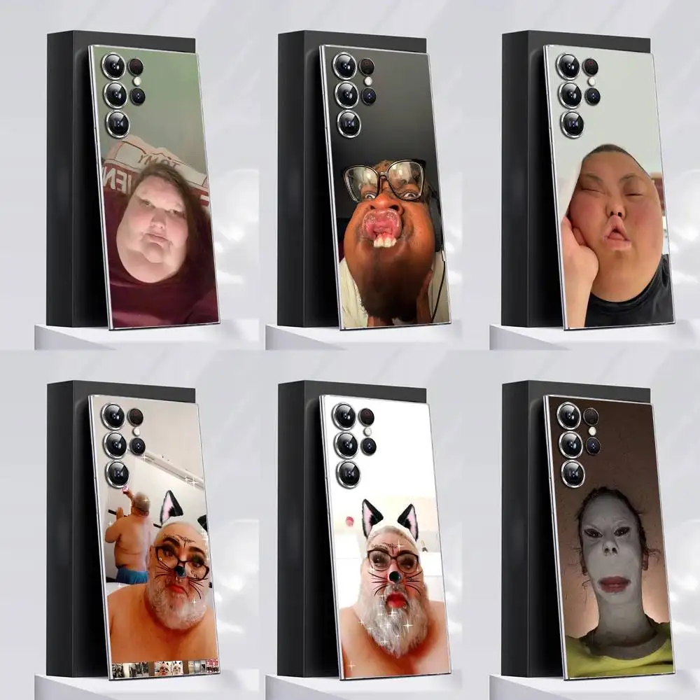 

Ugly Man Girl Funny Phone Case For Samsung S30,S25,S24,S23,S21,S22,S20,S10,5G,FE,lite,PIus,Ultra Transparent Cover