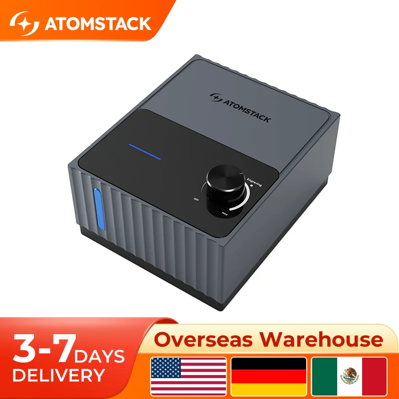 ATOMSTACK F80 Air Assist 10-60 L/min Laser Air Support Pump For All Models Below 70W Laser Cutters Faster and Deeper Cutting