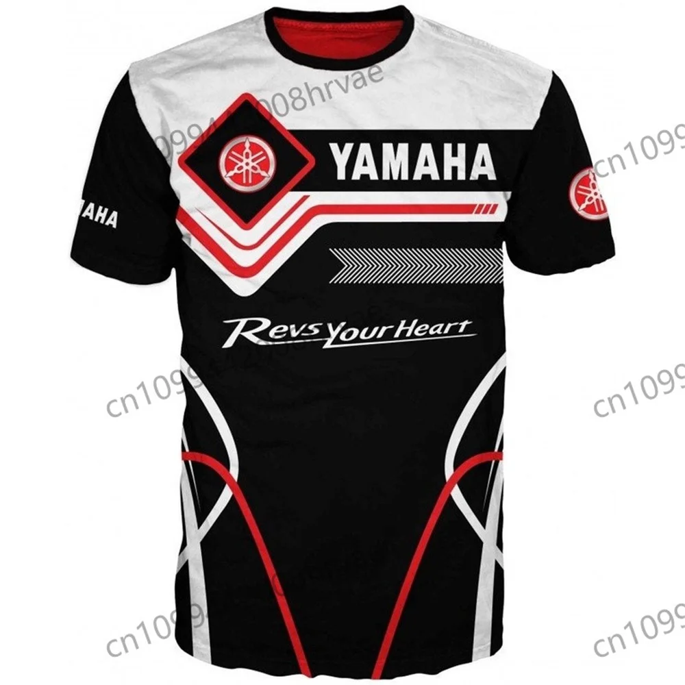 تي شيرت Yamaha Racing Team بأكمام قصيرة، مسامي وممتص للرطوبة، ملابس رياضية صيفية مريحة للرجال للدراجات النارية والدراجة