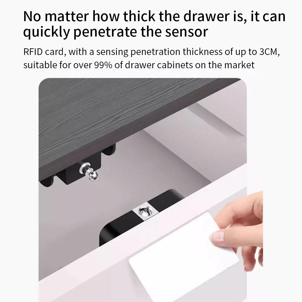 Eletrônico Smart Lock Gaveta com Tuya App, fechadura da porta escondida, Desbloquear DIY, Madeira Bloqueio do armário invisível, bateria de