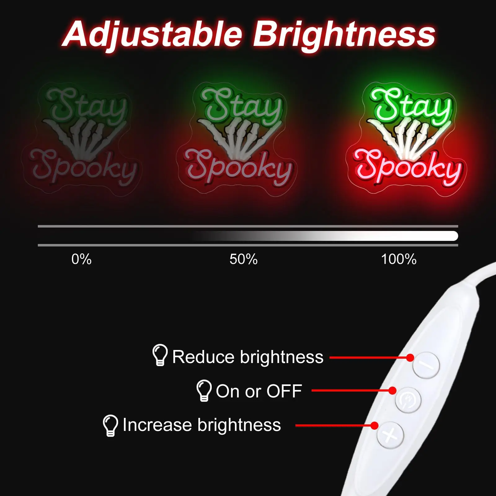 البقاء مخيف النيون الأشعة فوق البنفسجية طباعة مصباح ليد ديكور القوطية ل هدية شخصية غرفة نوم رجل كهف البيرة بار نادي غرفة الألعاب هالوين P