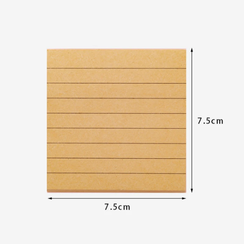 80Sheets Per Pack Memo Note Blank Horizontal line Book message brown paste checkered Word School Stationery Supplies