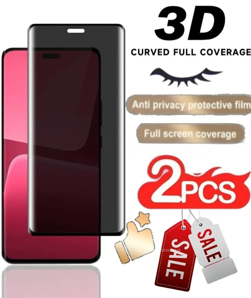 

2 шт. антишпионская защитная пленка для Redmi Note 14 13 15 Pro Plus с 3D изогнутыми краями для Redmi Note 14 15 Pro Film