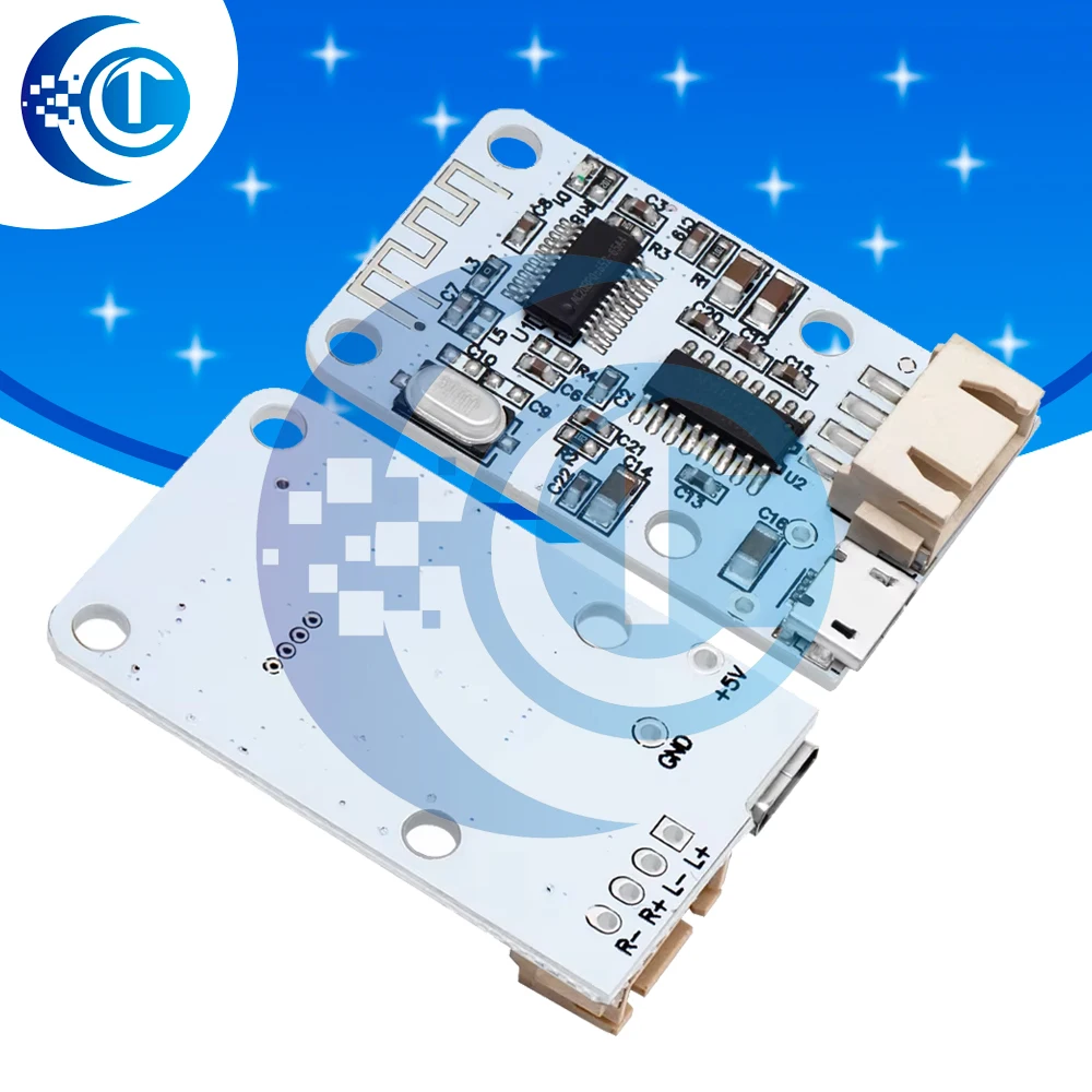3W+3W Bluetooth 4.0 Audio Amplifier Module Wireless Receiver 5V Micro USB