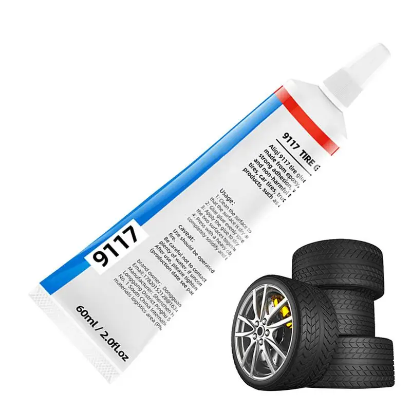 

Tire Repair Glue Multifunctional 60ml Strong Adhesive Portable Heat Resistant Quick Dry Sidewall Repair Tire Glue For Bikes Cars