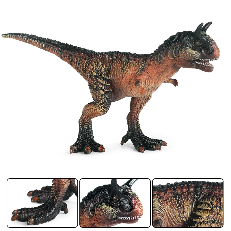 Oenux Jurassic Carnivorous Carnotaurus Figures Dinosaur Brinquedo Tyrannosaurus Model Collection PVC High Quality Toy Kids Gift