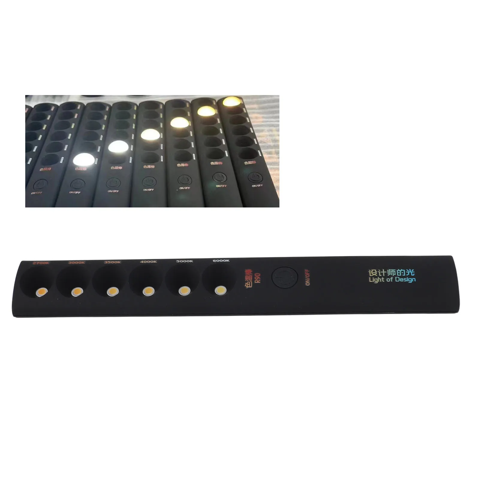 ZK50 Portable Color Temperature Lamp Stick Professional Rechargeable 2700K‑6000K 6 Modes Photography Light Wand