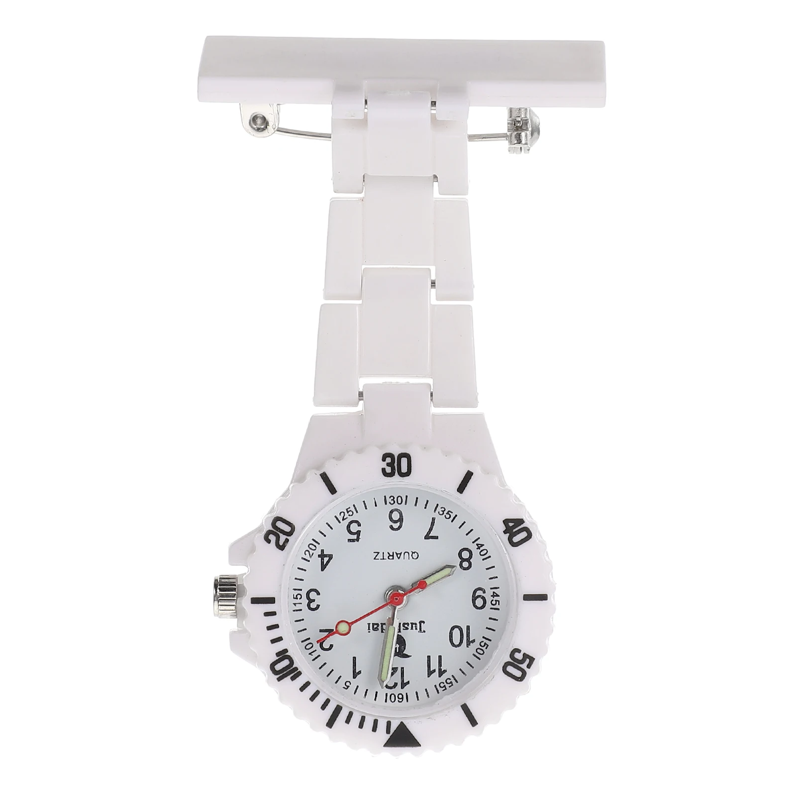 

1Pc Professional Nurse Watch Silicone Material Firm Installation Large Dial Bright Colors Stylish Medical Fob Accessory