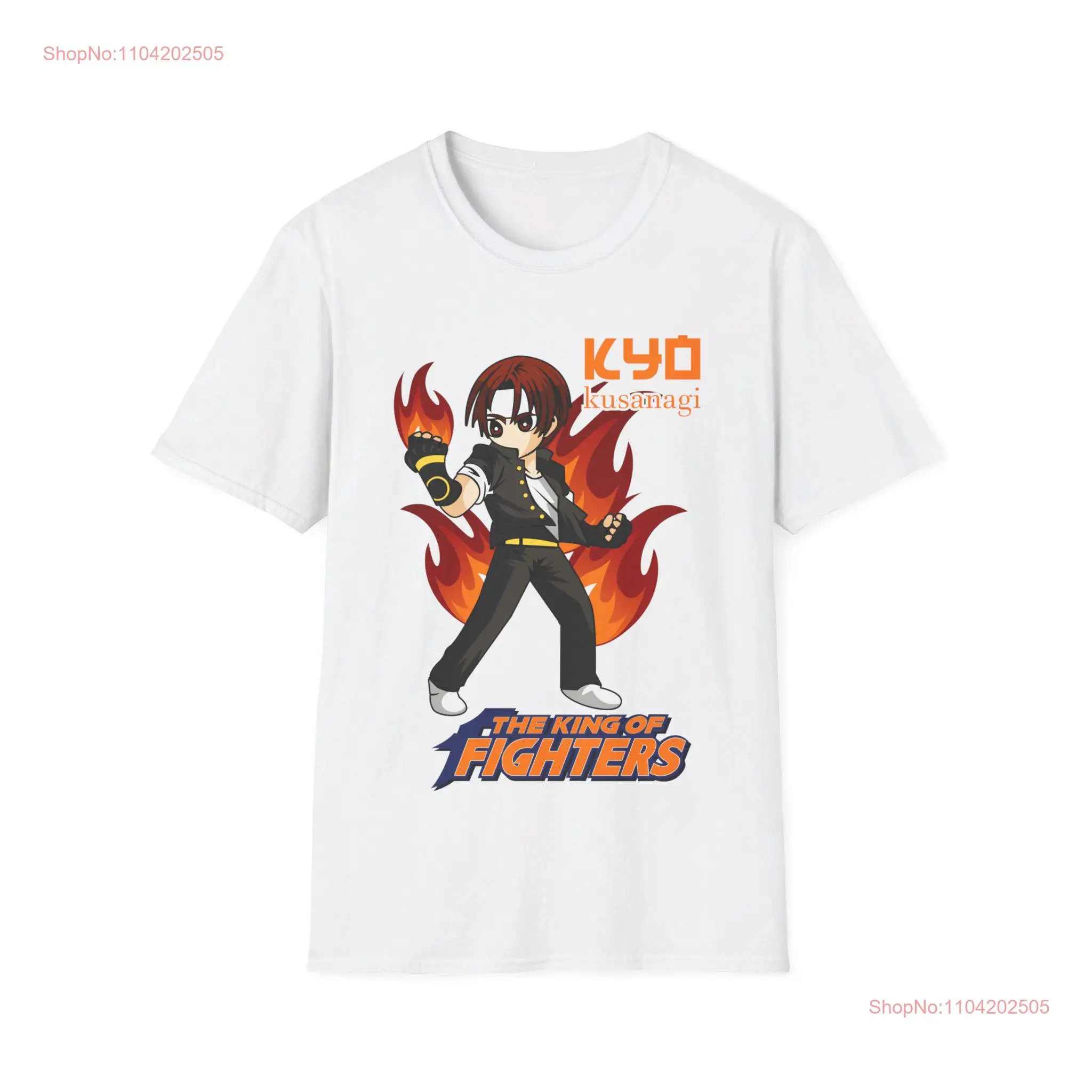 The King of Fighters Kyo Kusanagi T Shirt Gaming KOF for gamers and fans long or short sleeves