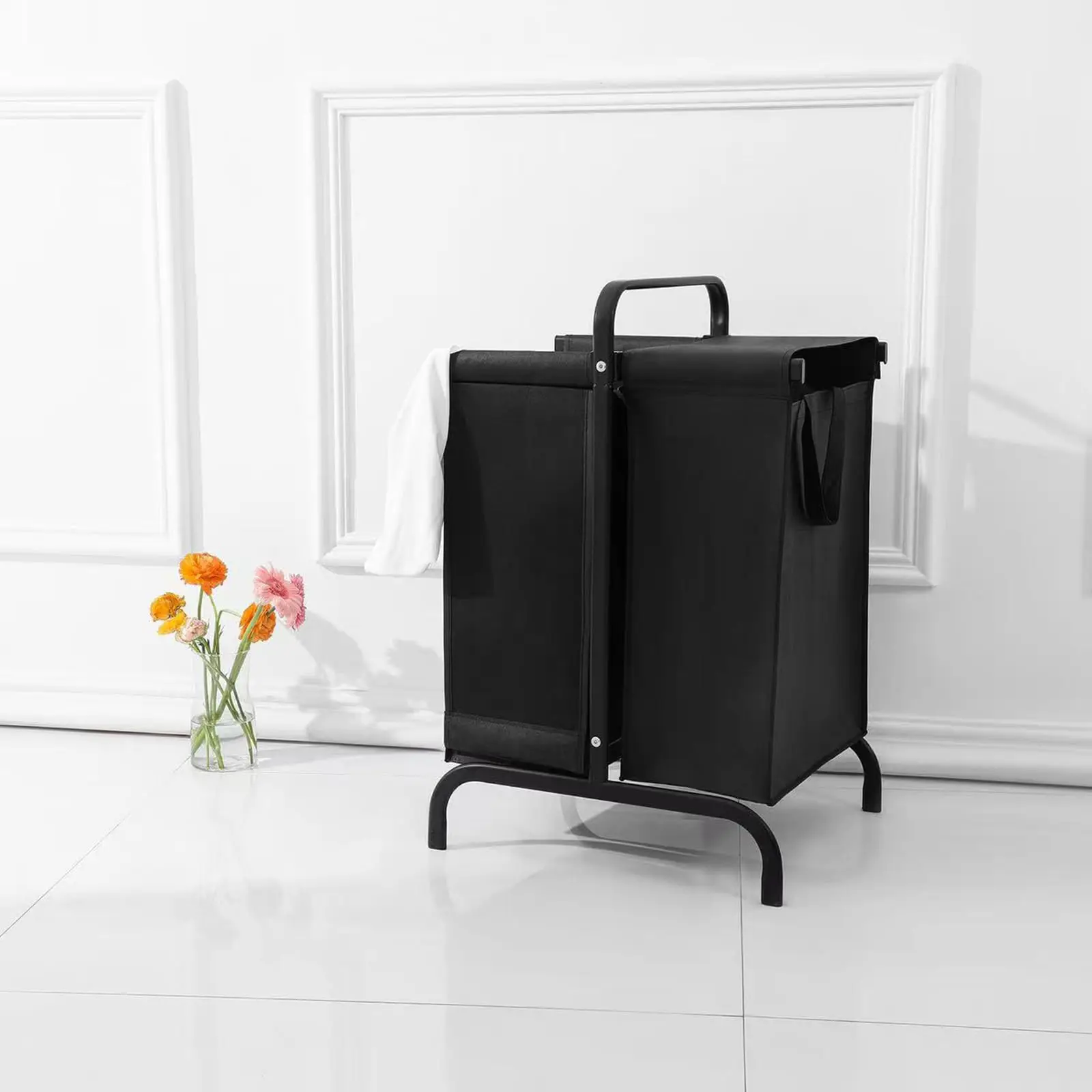 

Laundry Hamper Large Oxford Clothes Basket Sorter 2-Section Sorter With Sorting Cards For Bedroom Bathroom ClothesToys Storage