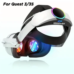 Battery Head Strap 10000mAh For Meta Quest 3/Quest 3S Elite Strap Replacement 18W Fast Charging Extend VR Playtime Accessories
