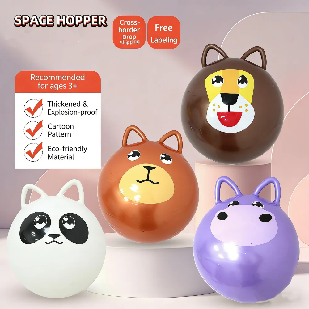 

Утолщенный детский мяч из ягненка и овцы, надувной мяч для животных с ручкой, сенсорный обучающий инструмент для детского сада