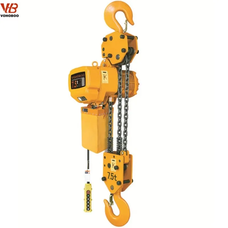 Factory Direct Sale 1 2 3 5 10 Ton HHBB Model Electric Chain Hoist With Hook And Trolley