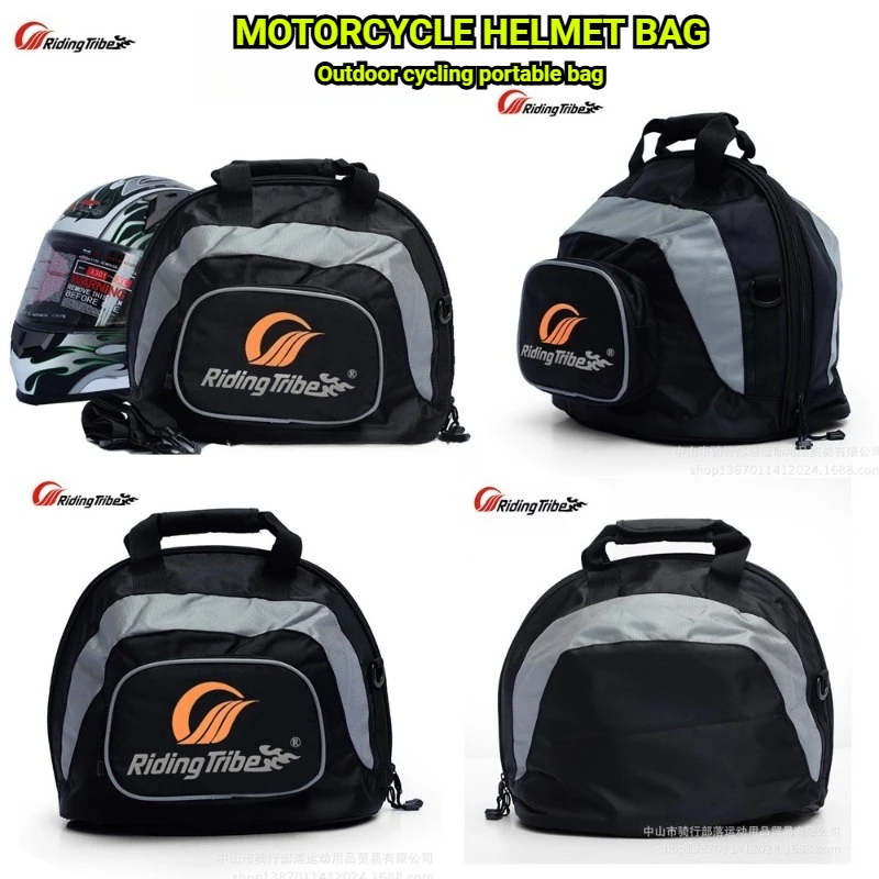 

Motorcycle Helmet Bag Large Capacity Full Bag Suitable Outdoor Riding with Sloping Back Portable Handbag Motorcycle Equipment