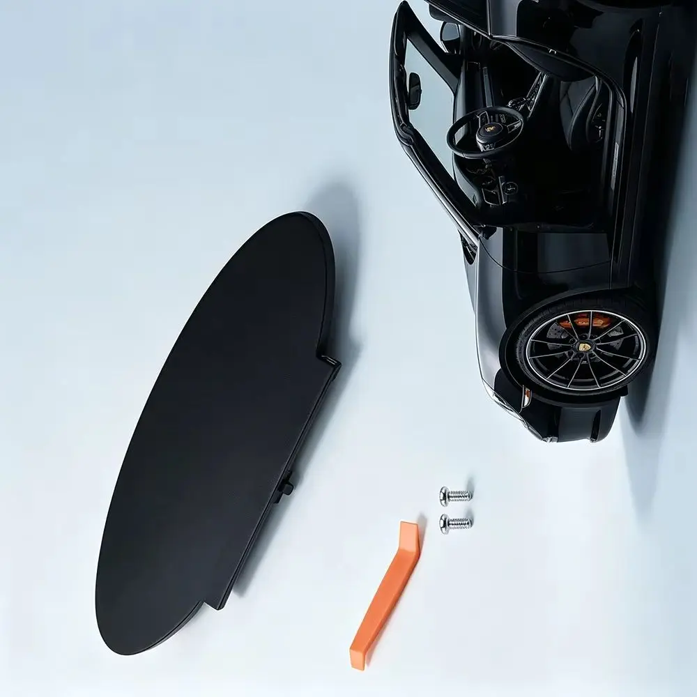 New Black Sun Visor Vanity Mirror Cover Interior Replacement Trim for Porsche 911 996/997 Boxster Cayman 986/987