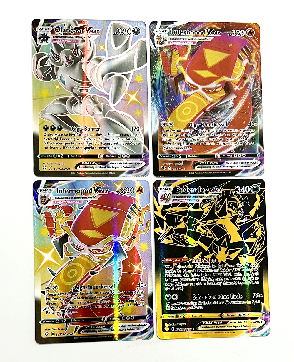 20Pcs German cards cartas pokemon Card Featuring Gx V Max VMAX kids gifts hot sale