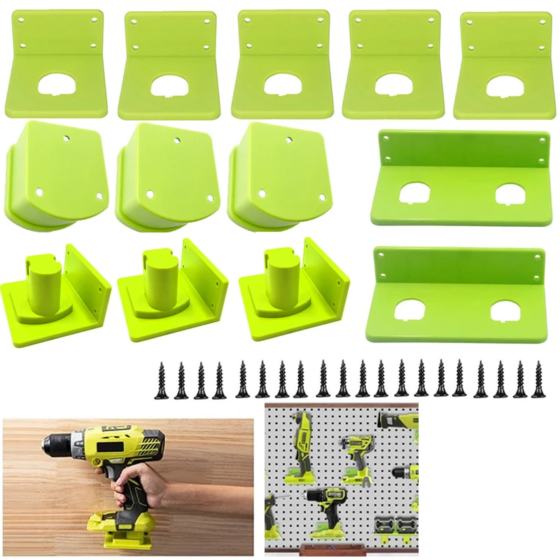 

3/5PCS Wall Mount Machine Storage Rack for Ryobi 18V Battery Holder Bracket Shelf Rack Stand for Ryobi Drill Power Tools Bracket