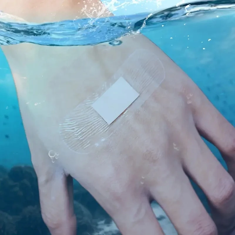 100 قطعة من الضمادات اللاصقة المقاومة للماء القابلة للتنفس، استخدام متعدد السيناريو للاستحمام والسباحة والأنشطة الخارجية