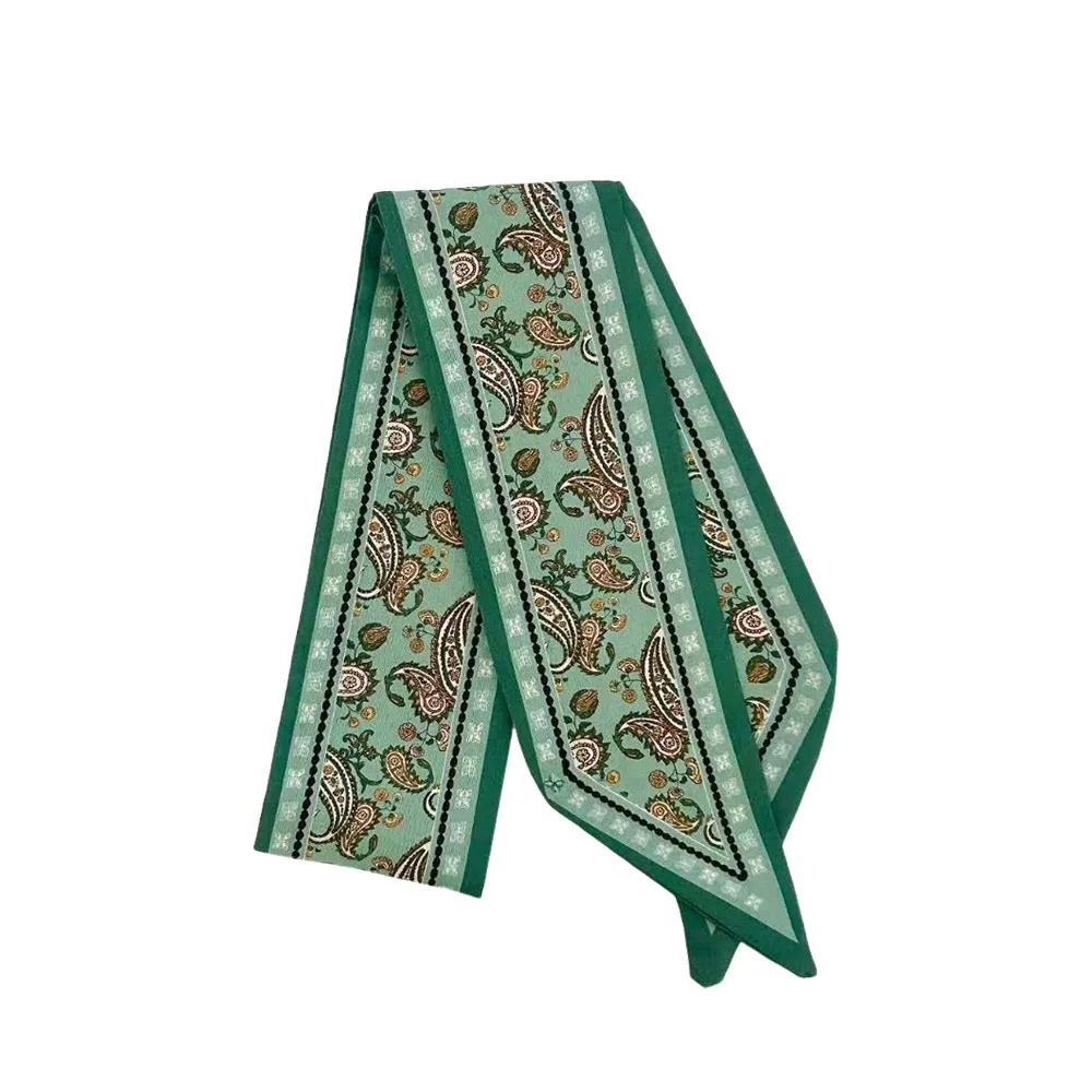 

Новый шелковый тонкий шарф-лента двусторонний, длинный, маленький, для декора, для ручки сумки, женские аксессуары