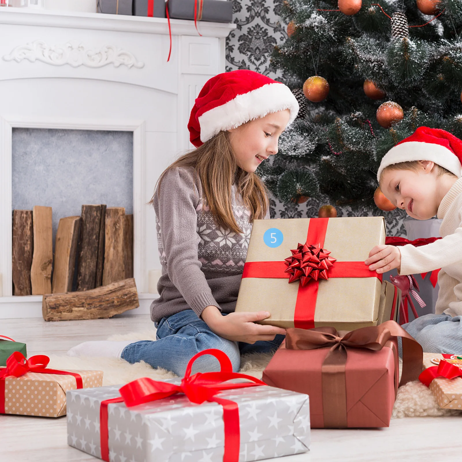 

5pcs Colorful Pvc Number Stickers Round Waterproof Self-Adhesive House Number Pasters Decor For Home Flowerpot Diy Crafts File