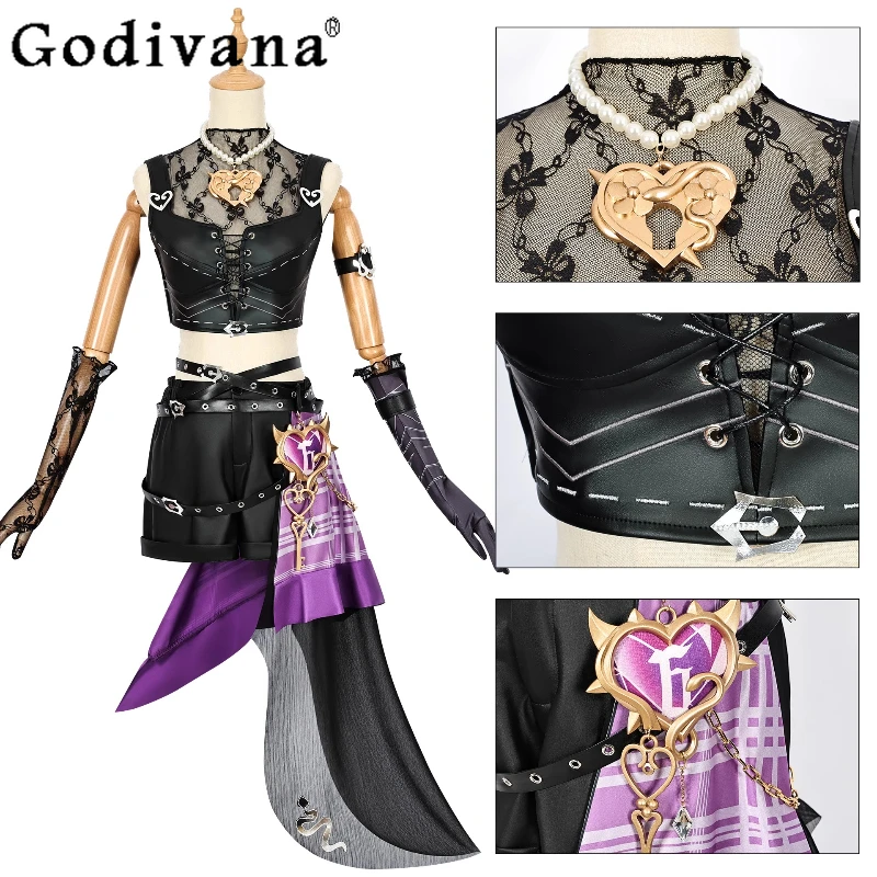 لعب الأدوار حفلة تأثيري الزي النساء لعبة الهوية الخامس ميكانيكي تأثيري حلي الفتيات الأساسية تريسي ريزنيك مجموعة قصيرة للهالوين #2