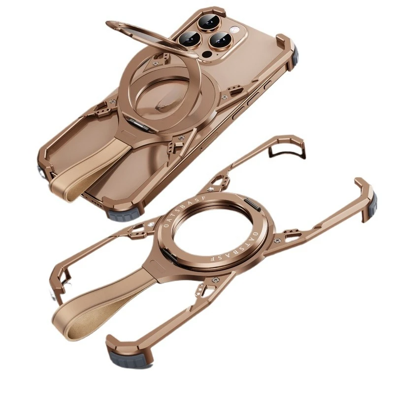 

Mobile phone case is suitable for iPhone16promax borderless ring buckle.