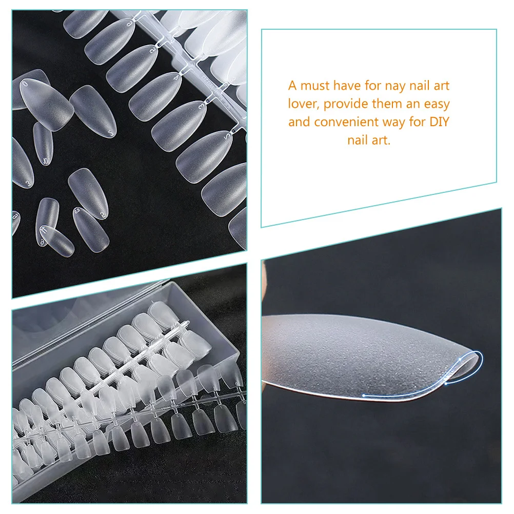 300 pezzi ultra sottili copertura completa unghie finte smerigliate punte per unghie unghie finte per le donne estensione nail art fai da te breve mandorla media