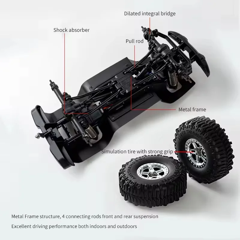 Jjrc-子供用クライミングジープおもちゃの車,シミュレーション車両,フルディメンション,LEDライト,1:18, 2.4g,男の子,c8801