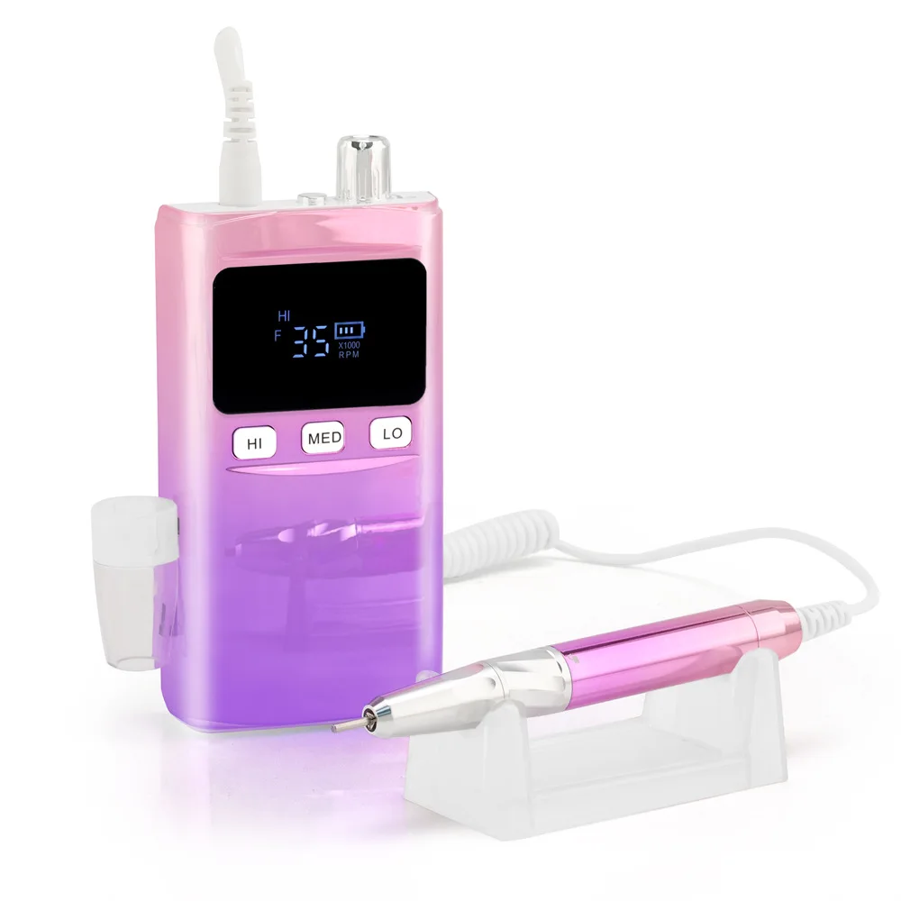

Brushless 85W Cordless Nail Drill Machine 35000rpm Rechargeable Drill Electric Smart Manicure Portable Desktop Base Wireless