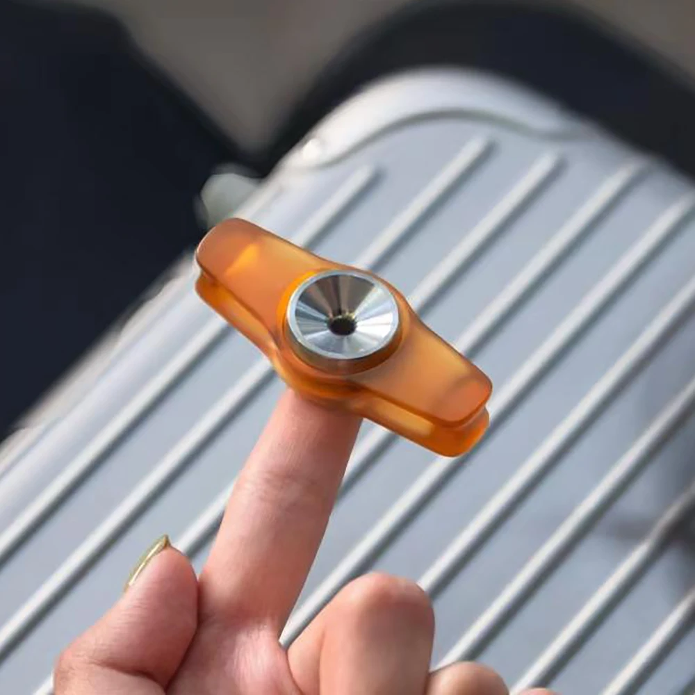 Fairy Works OUMUA Fidget Spinner acier inoxydable titane Zirconium manipulation sensation deux lames Fidget Spinner jouet anti-Stress