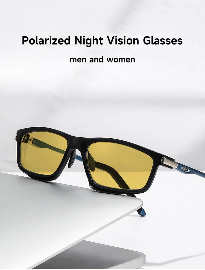Hohe Qualität Polarisierte Nachtsicht Sonnenbrille Männer Frühling Tempel UV400 Fahren Sonnenbrille TR90 Rahmen Brillen – Detail 1