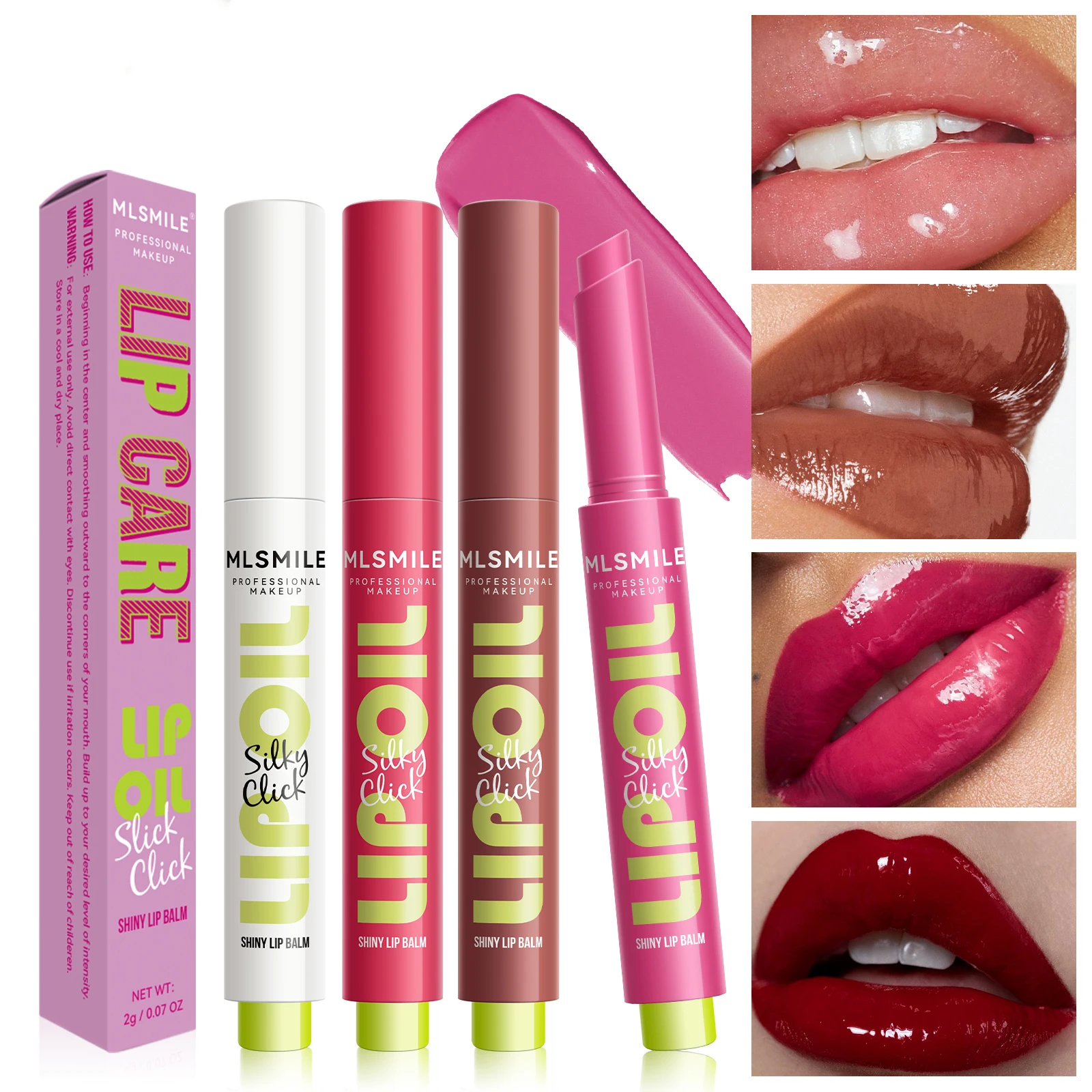 6 Colors Shimmer Moisturizing Gloss Lipstick Pen, Press-On Style Glossy Lip Care Cosmetics, Dewy Lipstick 2in 1