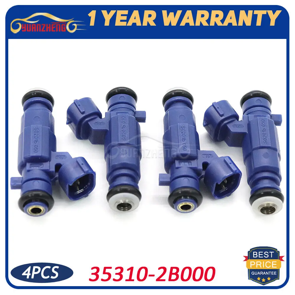 4PCS Car Fuel Injectors Nozzle 35310-2B000 For Hyundai i20 i30 Kia Cee\'D 1.4L 2007-2018 353102B000